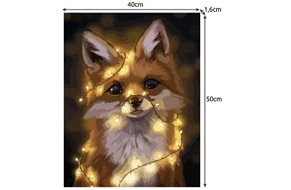 Malovanie podľa čísel - líška - 40x50 cm