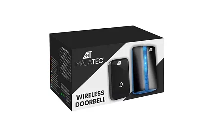 Vodotesný bezdrôtový zvonček – dosah 15 metrov - čierny