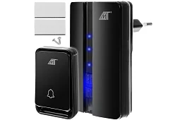 Vodotesný bezdrôtový zvonček – dosah 15 metrov - čierny