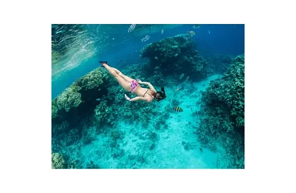 Šnorchlovacia celoobličejová maska - veľkosť S/M