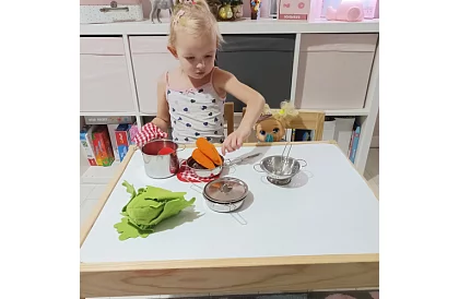 Sada kovového riadu pre deti