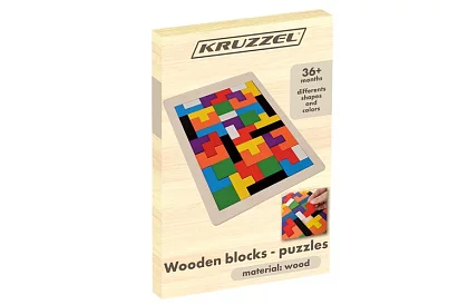 Drevené Tetris puzzle