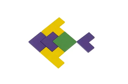 Drevené Tetris puzzle