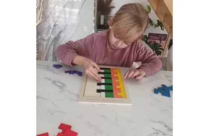 Drevené Tetris puzzle