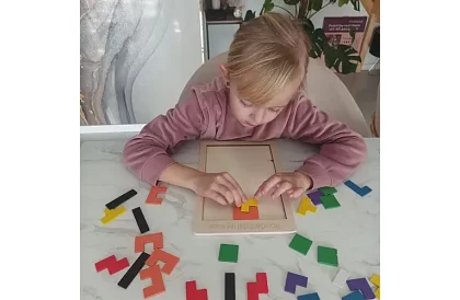 Drevené Tetris puzzle