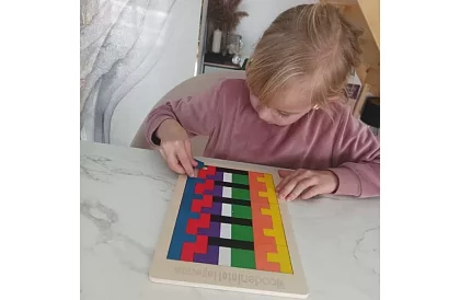 Drevené Tetris puzzle