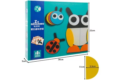 Drevené geometrické puzzle - zvieratká