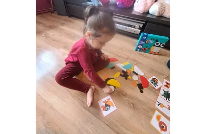 Drevené geometrické puzzle - zvieratká