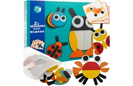 Drevené geometrické puzzle - zvieratká