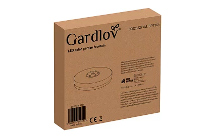 Plávajúca solárna fontána s RGB osvetlením