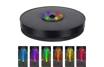 Plávajúca solárna fontána s RGB osvetlením