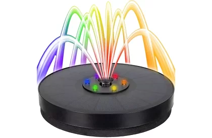 Plávajúca solárna fontána s RGB osvetlením