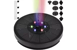 Plávajúca solárna fontána s RGB osvetlením