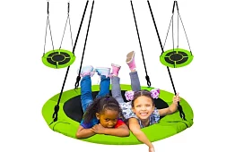 Závesný hojdačkový kruh – hniezdo 120 cm - zelená