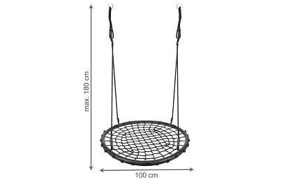 Závesný hojdačkový kruh – hniezdo 100 cm
