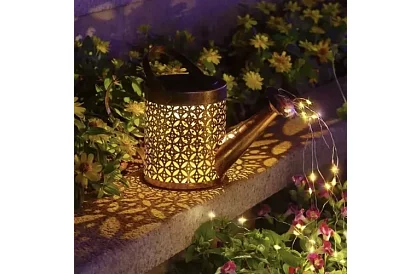 Solárna záhradná lampa - kanva