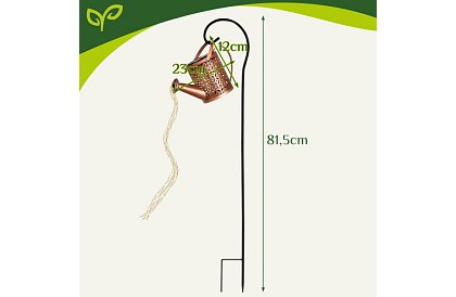 Solárna záhradná lampa - kanva