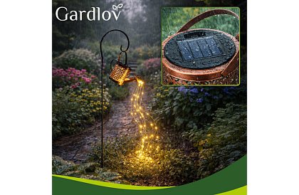 Solárna záhradná lampa - kanva