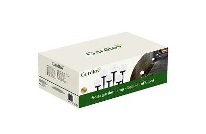 Solárne záhradné lampy - gule 6 ks
