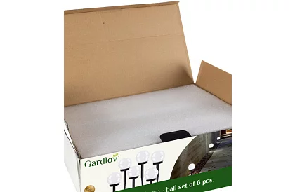 Solárne záhradné lampy - gule 6 ks