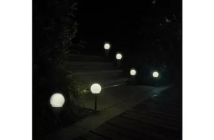 Solárne záhradné lampy - gule 6 ks