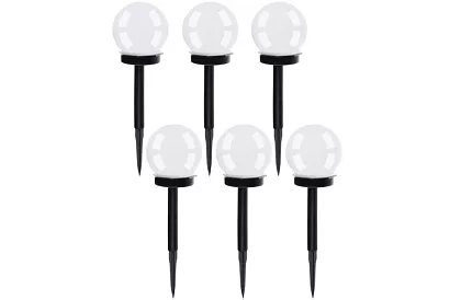 Solárne záhradné lampy - gule 6 ks