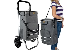 Multifunkčná nákupná taška na kolieskach + ramenný popruh