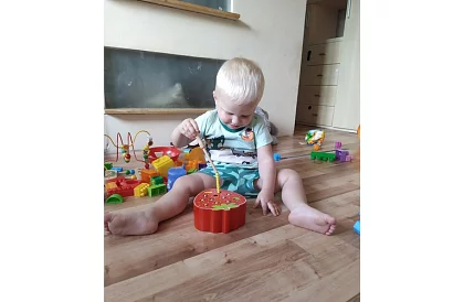 Drevená magnetická hra – jahoda