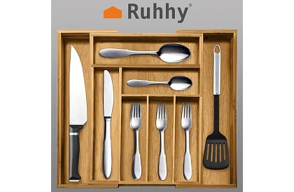 Bambusový organizér do zásuviek – príborník