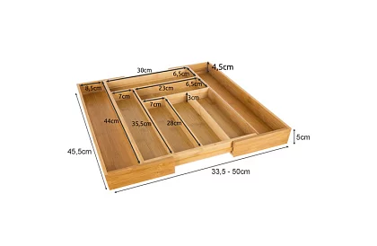 Bambusový organizér do zásuviek – príborník