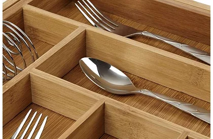 Bambusový organizér do zásuviek – príborník