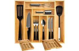 Bambusový organizér do zásuviek – príborník