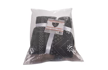 Mäkká teplá deka s obliečkami na vankúše - šedá