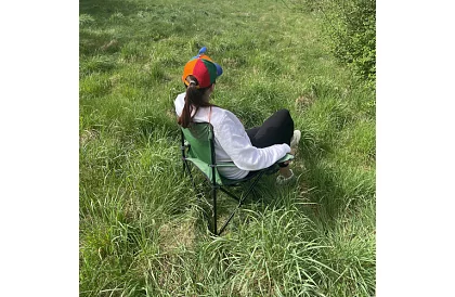 Skladacie rybárske kreslo – Kempingové kreslo zelené