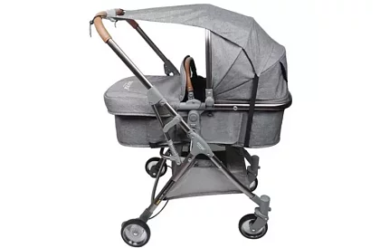 Vodoodolná tieniaca strieška na kočík – šedá