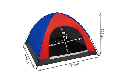 Turistický stan pre 4 osoby – 190 x 190 x 123 cm