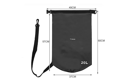 Vodotesný vak 20 litrov – čierny DRY BAG