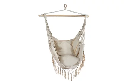 Závesná hojdačka + 2 vankúše - béžové