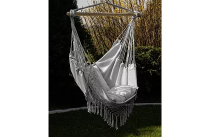 Závesná hojdačka + 2 vankúše - šedé