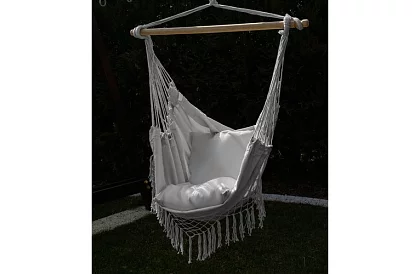 Závesná hojdačka + 2 vankúše - šedé