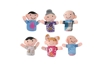 Prstové bábky - sada 6 postáv