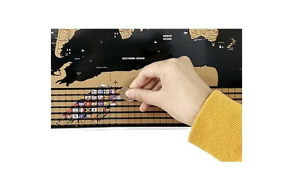 Stieracia mapa s vlajkami – Scratch Map the World