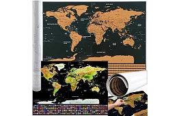 Stieracia mapa s vlajkami – Scratch Map the World