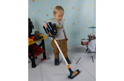 Detský vertikálny vysávač na batérie - modrý