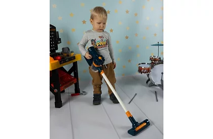 Detský vertikálny vysávač na batérie - modrý