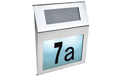 LED solárne číslo domu