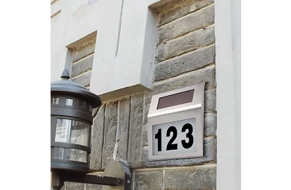 LED solárne číslo domu