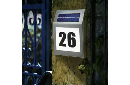 LED solárne číslo domu