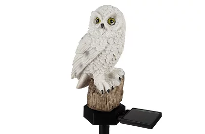 Solárna záhradná lampa – sova