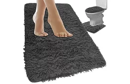 Kúpeľňové predložky – sada 3 kusov - šedá